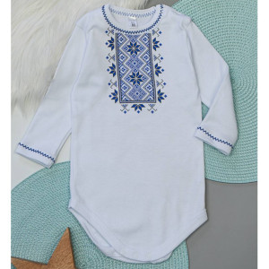 Бодік для немовлят в стилі вишиванка (червона, синя)